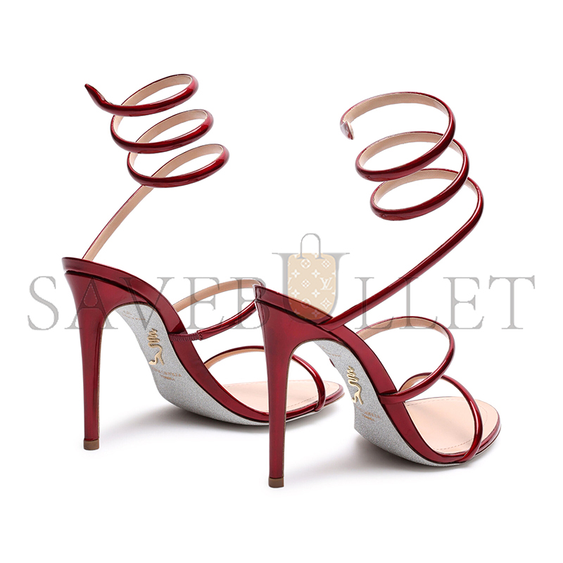 RENE CAOVILLA CLEO METALLIC RED SANDAL 105 C12351